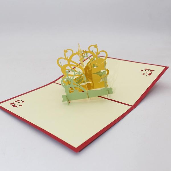 

3d ручной китайский blessing бабочки любовь цветы бумага приглашение открытки открытка день валентина свадебный подарок yxlrwu