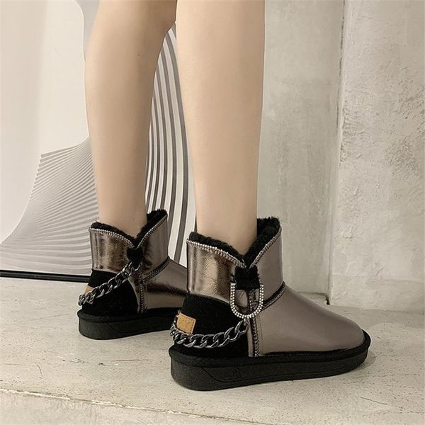 

2021 new snowboots of women wild korean winter short tube bottom boots flat bread students more velvet cotton shoes ud8h, Black