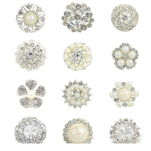 

rhinestones bead pearl buttons for women clothing diy decorative clothes buttons coat mink blouse cardigan sewing acc bbyerf, Blike;white