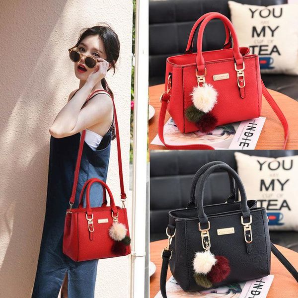 

luxury sac femme 2020 handbag bags women hairball shoulder bag ladies hand bags vintage leather messenger bag female hand