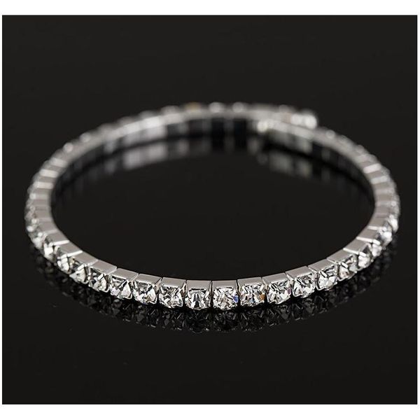 

new women's/girl's fashion sliver filled clear austrian crystal bracelets & bangles sqcjmc homes2007, Black