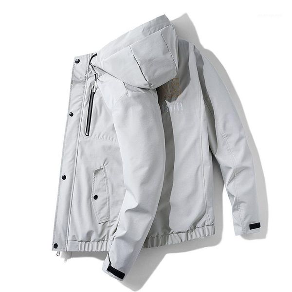 

men's jackets fashion men's spring and autumn print jacket male supplies hooded thin windproof waterproof homens jaqueta1, Black;brown