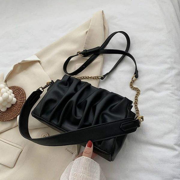 

leather handle square bag women designer style pu cool crossbody folds small female 2020 summer handbags elegant bags shoulder ajiuf