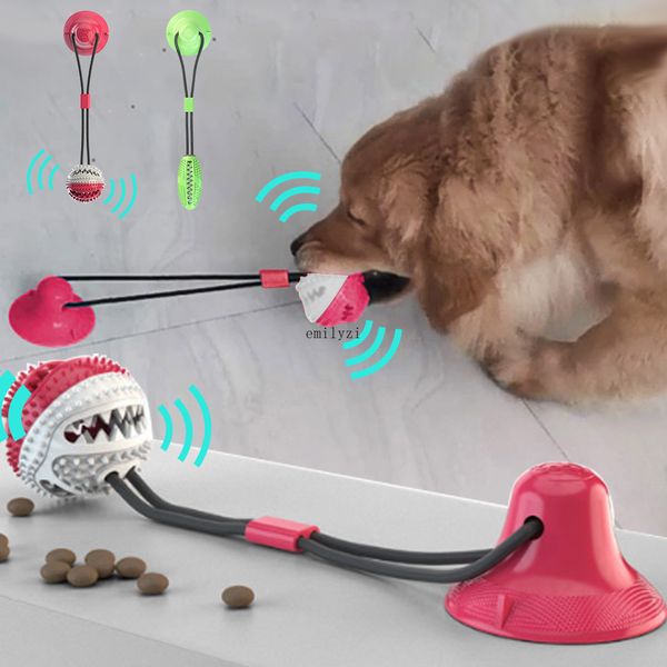 

bite dog pet toys multifunction pet molar rubber chew ball cleaning teeth safe elasticity soft puppy suction cup dog biting #15