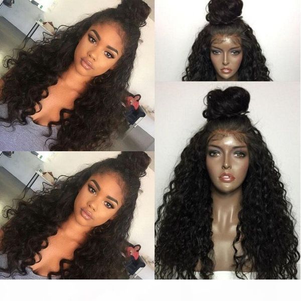 

130 density brazilian human hair tiny afro kinky curly wigs human hair grade 7a kinky curly full lace front wig for black women, Black;brown