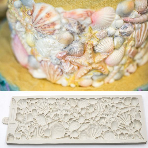 

sugar shells mould diy wedding birthday mold fondant silicone molds for 3d crafts cake decorating tools k193 q1106