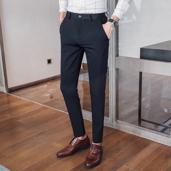 

g6lwq fine ugaai pants straight 2020 casual cotton elastic business men's pants casual men's straight new autumn, Blue