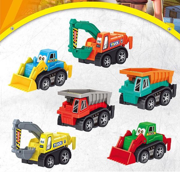 

mini pull back engineering car tractor toy dump truck plastic model vehicle educational toys boy wheels set cool birthday gift