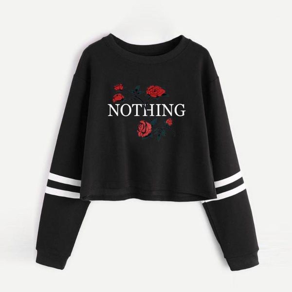 

womens hoodies pullover valentine korean hoodie rose printing womens clothing sweatshirt streetwear 1, Black