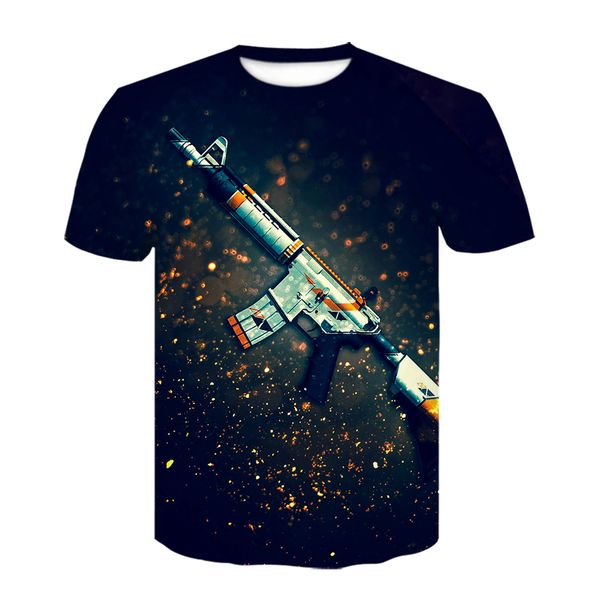 

cs go gamers summer cotton streatwear 3d print shirts comics plus size graphic men clothing