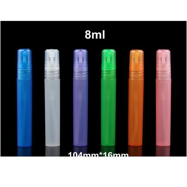 

50pcs/lot 8ml plastic perfume bottle,frosted pp perfume sample test bottle,8cc mist spray bottle refillable 50pcs jllljr