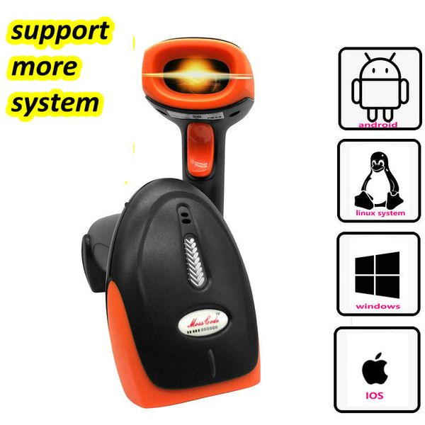 

2d long distance wireless barcode scanner qr code pdf417 code data matrix scan electronic screen wired wireless 2 in 1