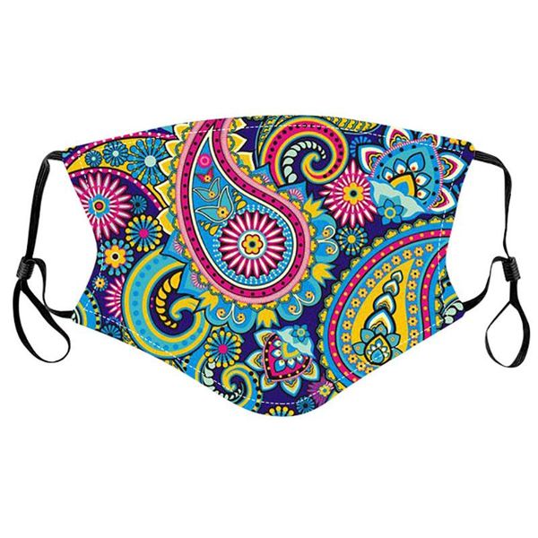 

pm2.5 3d hanging dust face mask designer hhf1524 adjustable protective ears mask printing paisley masks with filter face cross-border w insp