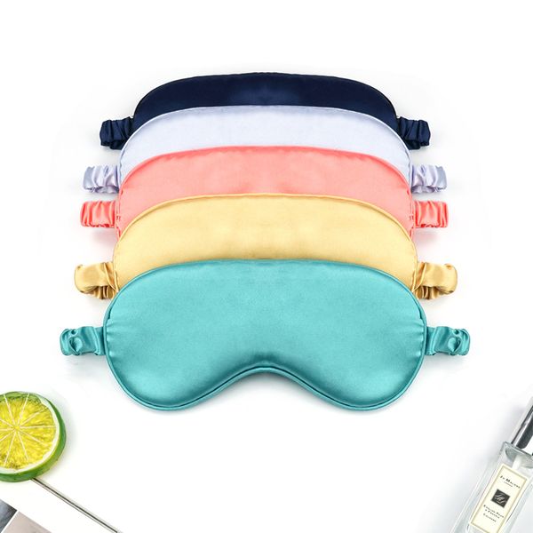 

women imitated silk sleep eye mask portable travel eyepatch nap eye patch rest blindfold eye cover sleeping mask night eyeshade