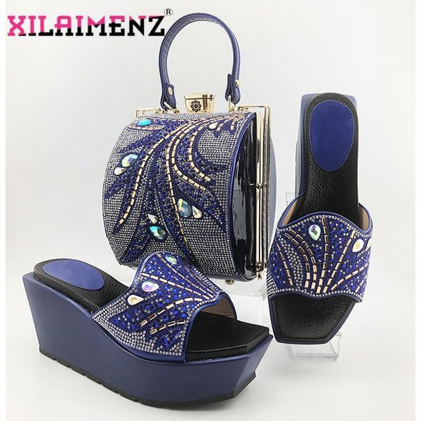 

dress shoes arrivals royal blue african women and bag to match italian lady matching set for wedding with crystal, Black