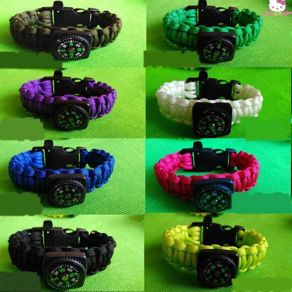 

outdoor products seven core umbrella rope braided life saving bracelet with whistle compasswhistle compass and compass ultra low price 6ey8v, Golden;silver