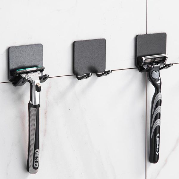 

bathroom storage & organization 2 pcs punch razor holder hook wall men shaving shaver shelf rack accessories
