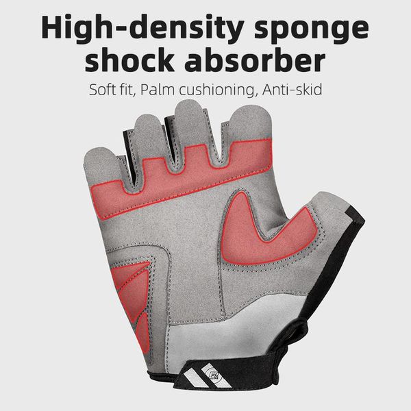 

перчатки rockbros велосипед mtb дорожные ударопрочная открытый спорт фитнес лето осень половина finger светоотражающего велоспорт мужчины же, Black