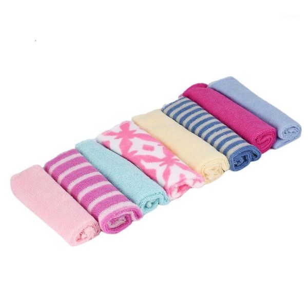 

new style 8pcs/set baby towel cotton saliva towel nursing feeding wash cloth cute baby handkerchief washcloth1