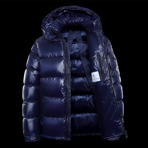 

2021 winter new men's down jacket short thickening high fluffy men and women youth trend fashion couple bright east coat, Black