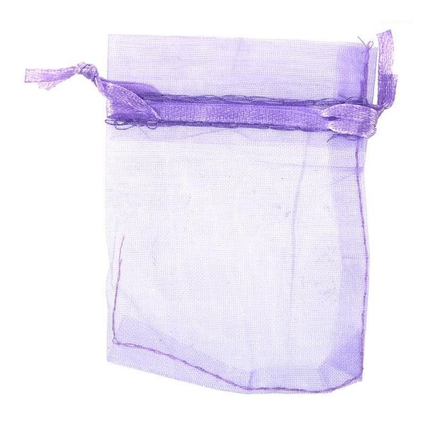 

100 pack purple organza gift bags1