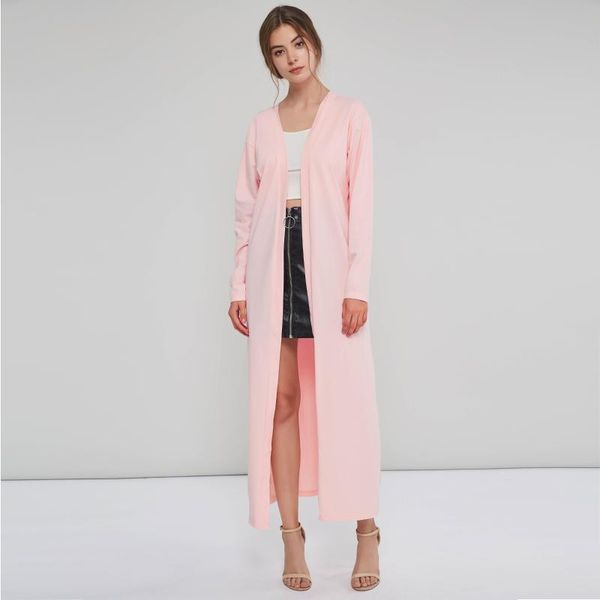 

pink long overcoats women casual office lady preppy style slim plain female fashion elegant large sizes outerwear vintage coats, Tan;black