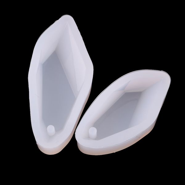 

2 pieces epoxy silicone pendant diy molds jewelry making tools with hole