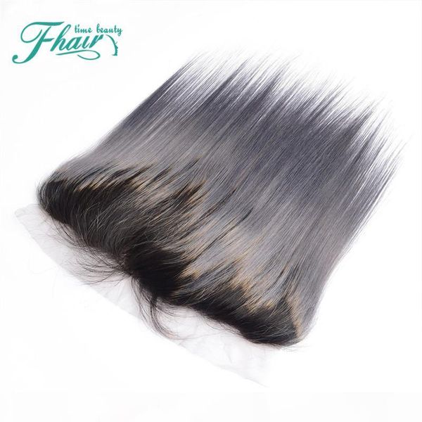 

ombre lace frontal human hair grey and black full lace frontal closure with baby hair straight hair tangle no shedding, Black;brown