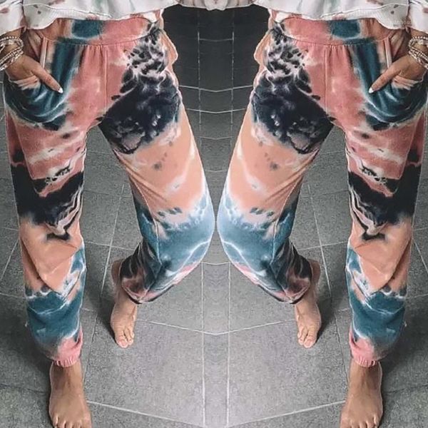 

new woman pants tie dye joggers high waist long trousers tie-dyed printed loose long pants autumn winter fashion streetwear#351, Black;white