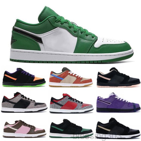 

new low 1 1s jumpman basketballs shoes og sp travis scotts unc emerald toe hyper royal court purple paris men women sport sneakers hkrr