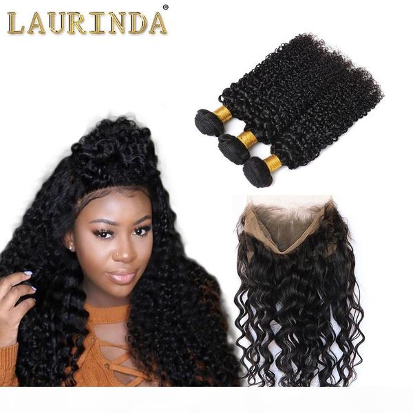 

brazilian virgin human hair weave curly wave 3 4 bundles with 360 closure malaysian indian peruvian curly weave human hair lace closure, Black;brown