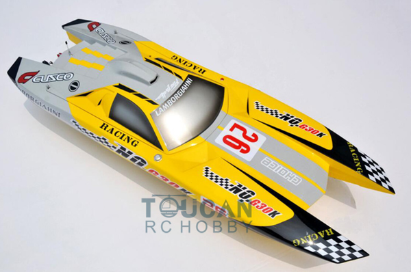 

g30k artr-rc fiberglass gasoline rc racing boat 30cc engine radiosys servos yellow thzh0065