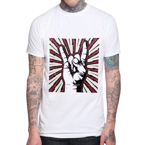 

rock and roll can never die design short sleeve casual mens s gesture pattern printed cool sport hooded sweatshirt hoodie men t shirt