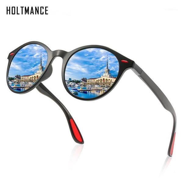 

retro round polarized sunglasses men women driving sun glasses tr90 frame vintage goggles fashion male female eyeglasses1, White;black