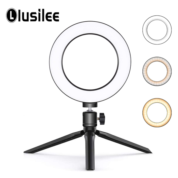 

flash heads 6inch mini deskring lamp led video light selfie with tripod stand usb plug for youtube live po pography