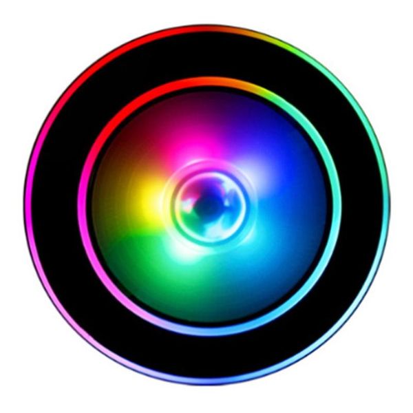 

120mm 12v 3pin 2000 rpm led rgb gaming cpu fan computer cooler pc radiator color x5qc