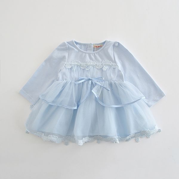 

2021 new newborn lace 0-24m baby girls birthday es party princess baptism 3 color c6as, Red;yellow