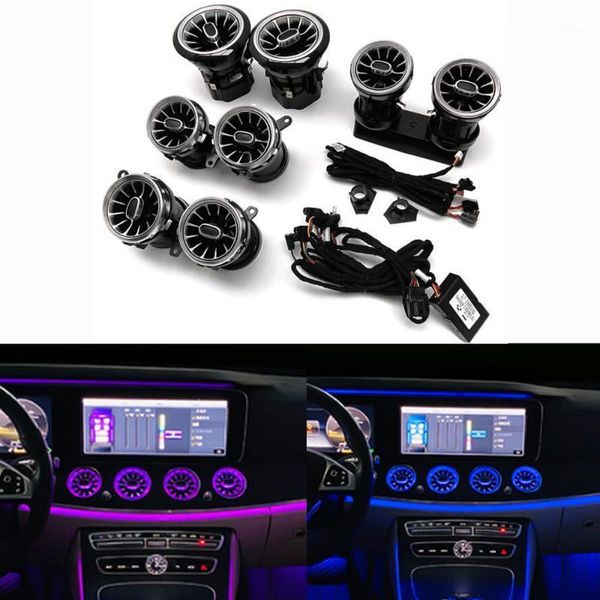 

8pcsdashboard console ac condition air vent outlet turbo trim atmosphere ambient light lamp for e class w213 17-191