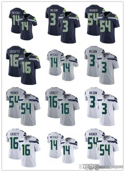 

men women seattle seahawks 3 russell wilson 14 dk metcalf 16 tyler lockett 54 bobby wagner football jerseys youth, Black;red