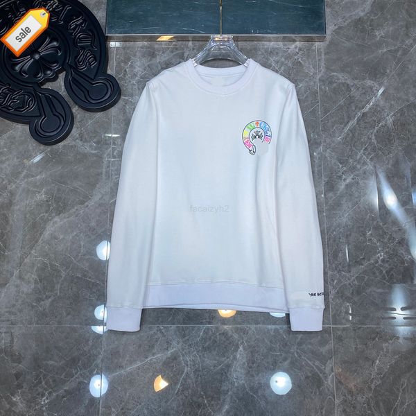 

winter autumn and ch 21 gorgeous color sanskrit horseshoe pullover round neck sweater for men women lovers trend loose leisure, Black