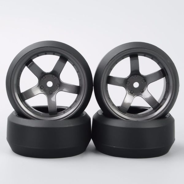 

4pcs/set RC 3 degree drift tires&wheel rim for HPI HSP 1:10 on-road car truck model toys parts D5M+PP0367
