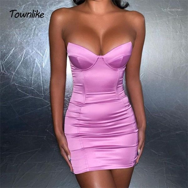 

casual dresses townlike black strapless backless dress women mini night club party elegant bodycon summer vestidos 20211, Black;gray