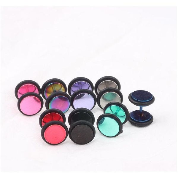 

ear plug tunnel 100pcs/lot p40 mix 9 colors stainess steel pie jllsyt yy_dhhome, Silver