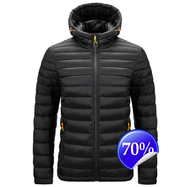 

men's winter warm outdoor down jacket fashion n00fabd, Black