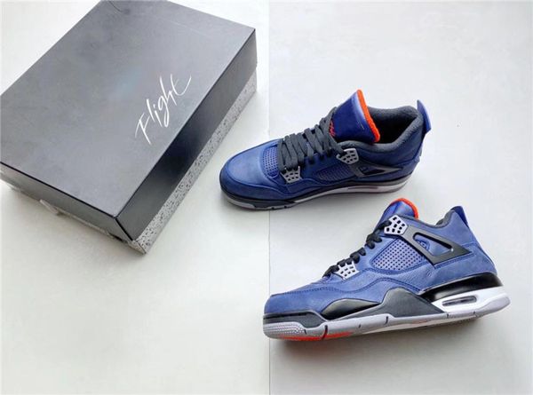

air authentic 4 winter loyal blue wntr retro white habanero red black 4s casual shoes men cq9597 -401 sneakers with box