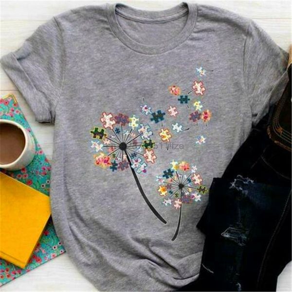 

dandelion puzzle autism awareness ladies t-shirt cotton s-3xl sport grey harajuku hip hop tee shirt sport hooded sweatshirt hoodie