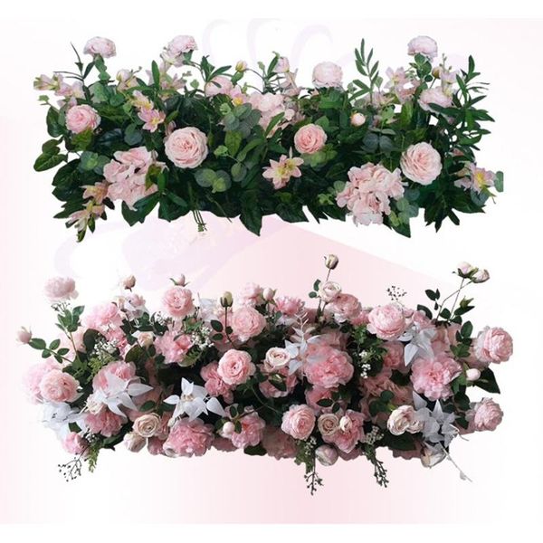 

decorative flowers & wreaths 100cm rose peony wedding flower row arch arrangement stage road lead scene layout party decoration floral