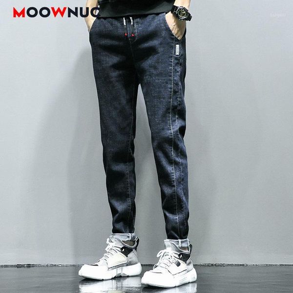 

jeans for men pant male full-length sweatpants denim elast 2020 new streetwear 5xl casual moownuc spring hip hop designer loose1, Blue