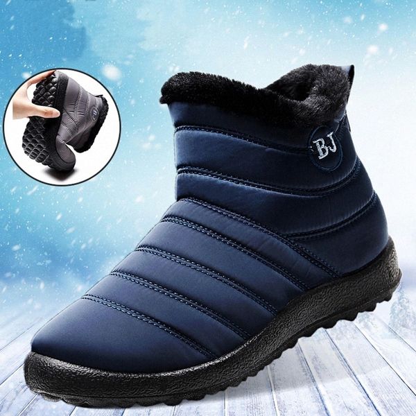 

ankle boots for women winter shoes woman plush fur warm snow boots waterproof down female botas mujer 2020 plus size 43 #nx5d, Black
