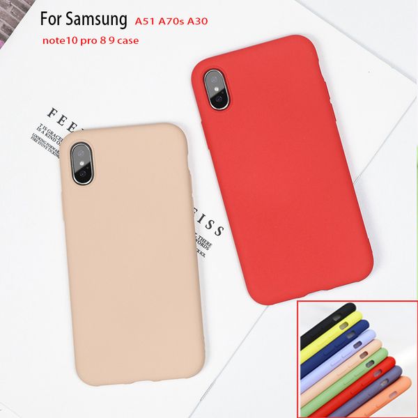 

20pcs/lot for samsung a51 a70s a30 note10pro 8 9 case soft liquid silicone tpu phone case
